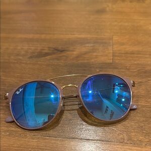 Ray-Ban Blue and Gold Sunglasses